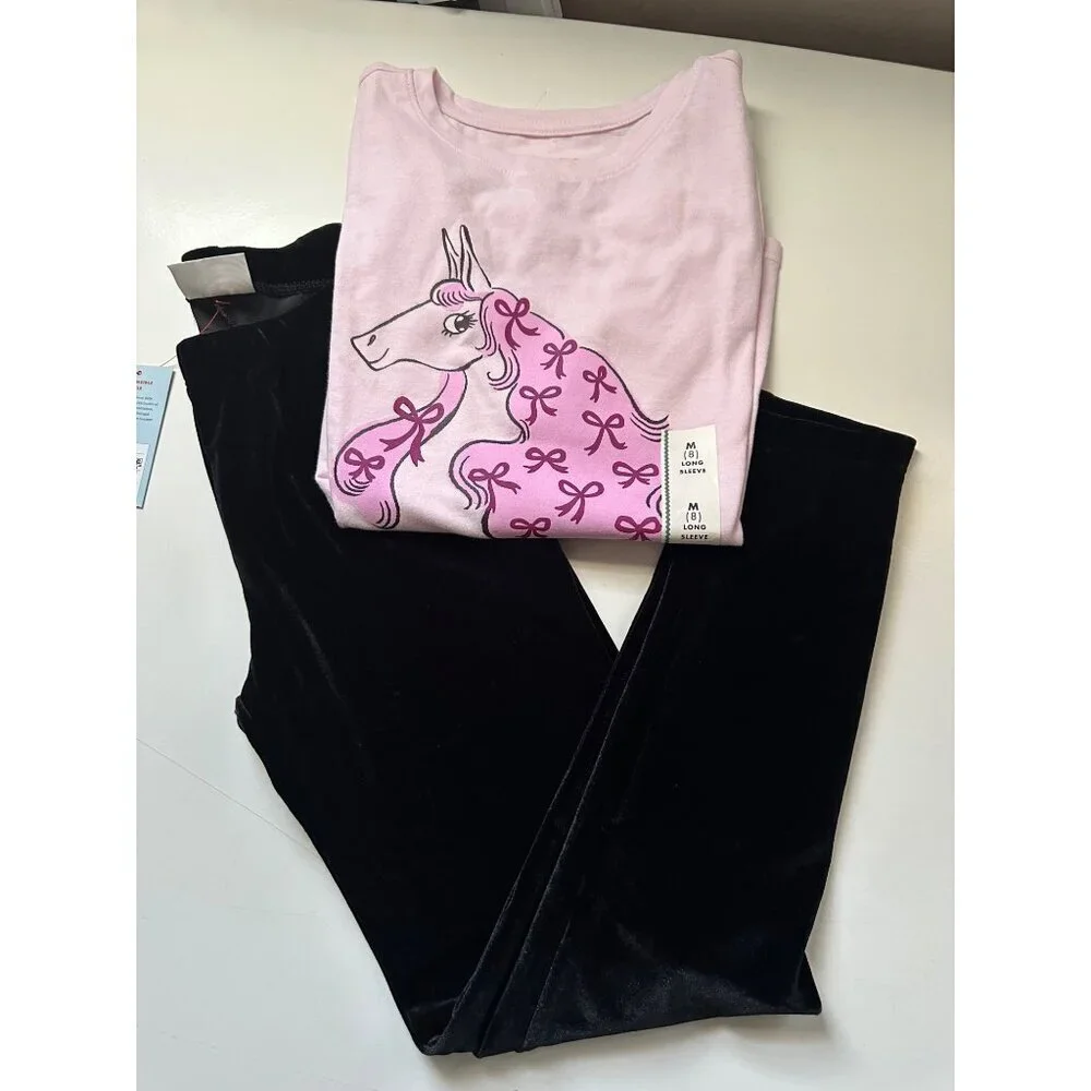 Cat & Jack Girls Graphic Long Sleeve and Leggings Set size M (8) NWT